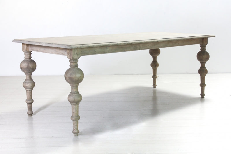 Tavolo fisso classico in legno di abete cm 210x100x76h