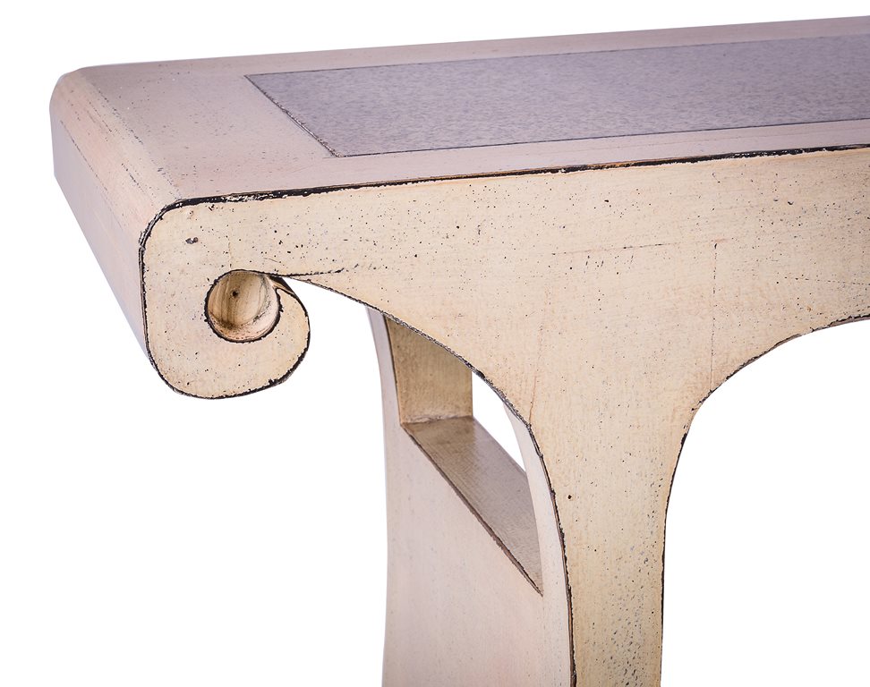 Consolle da ingresso in legno colore beige cm 158x35x85h - immagine 2