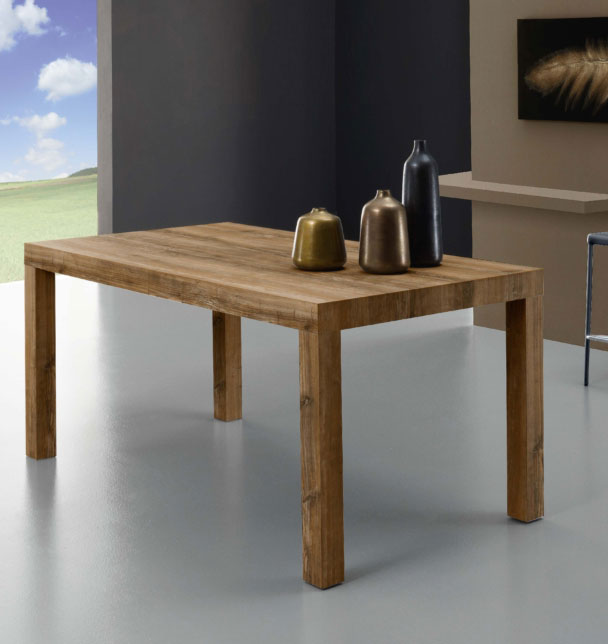 Sirio - Tavolo moderno allungabile Eurosedia in legno allunghe centrali cm 140/300x90x75h - vari colori