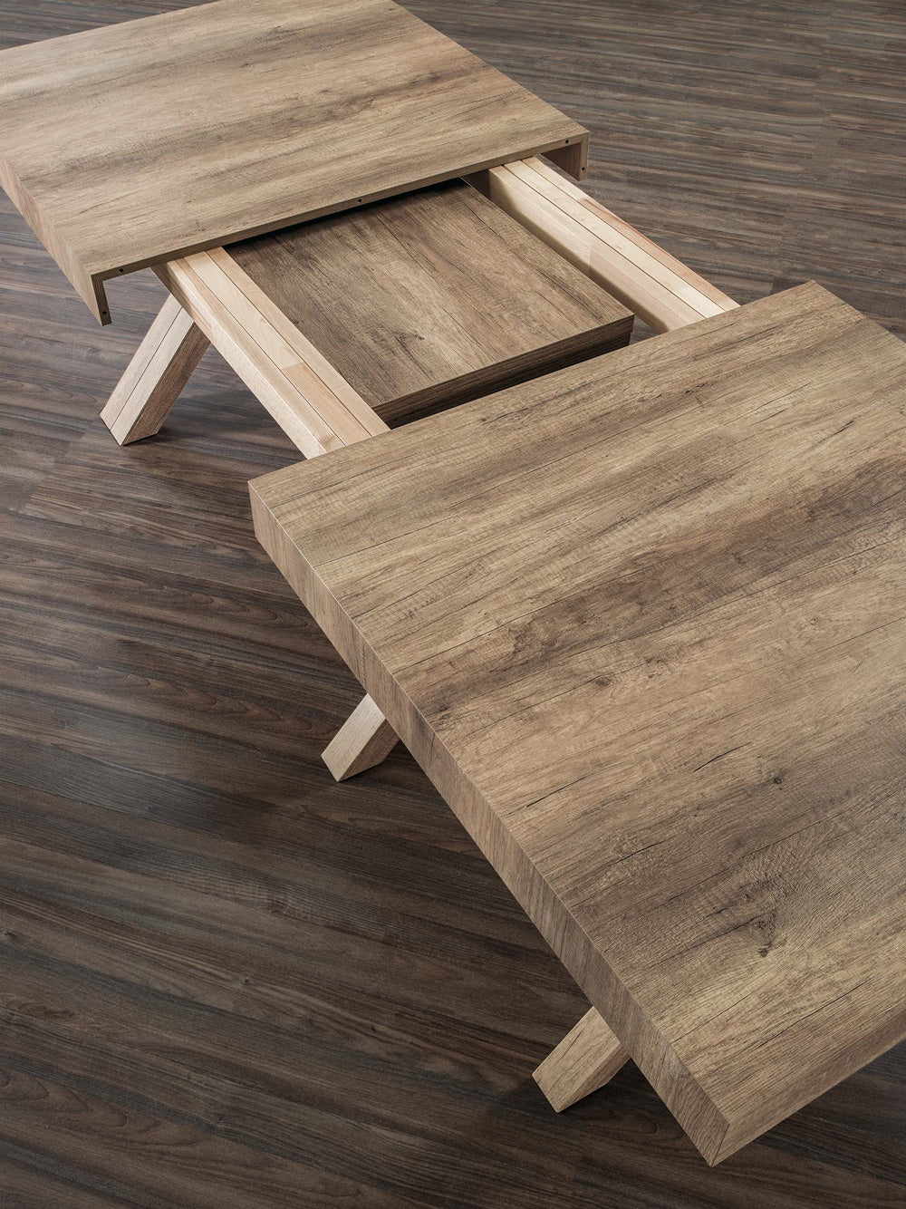 Dalmiro - Tavolo moderno allungabile in legno per sala pranzo - vari modelli - immagine 2