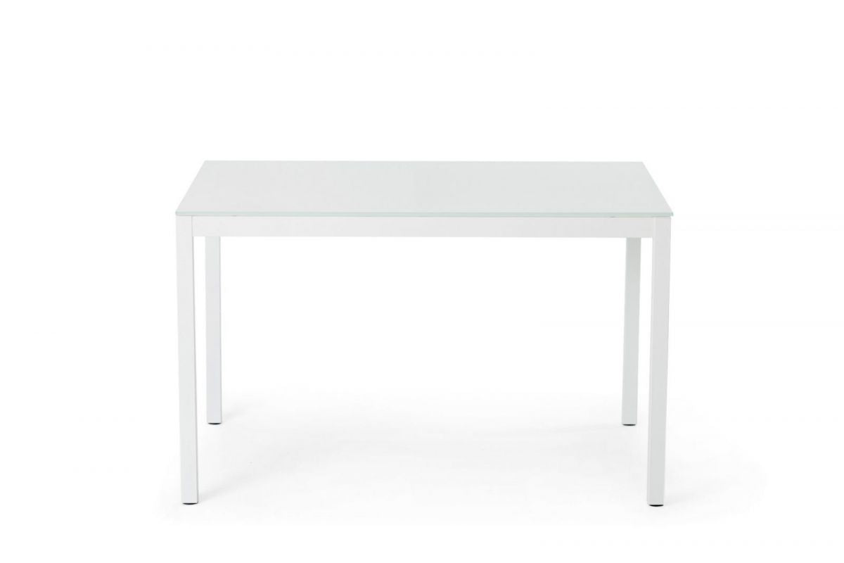 Diesis Out - Tavolo moderno per esterno Bontempi gambe in acciaio piano in cristallo cm 140x80x75h - vari colori - immagine 2