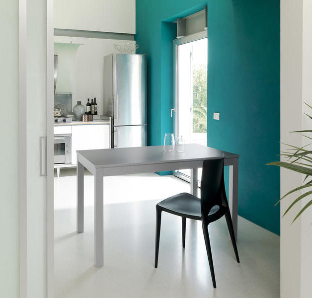 Traffic - Tavolo da pranzo allungabile in legno grigio chiaro cm 80x130/210x76h - immagine 2