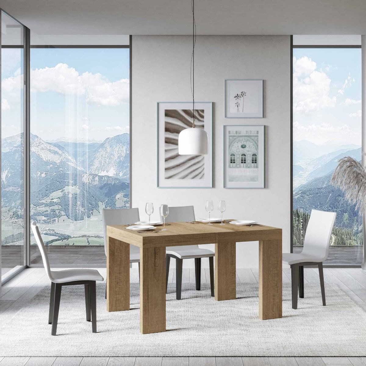 Napal - Tavolo allungabile design moderno per cucina o sala pranzo in legno - vari modelli