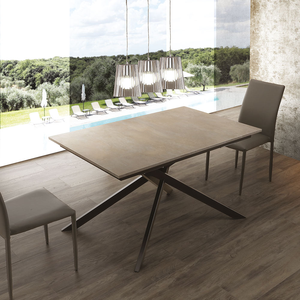 Mini Cairo - Tavolo da cucina moderno allungabile cm 130/190x80x75h - vari colori