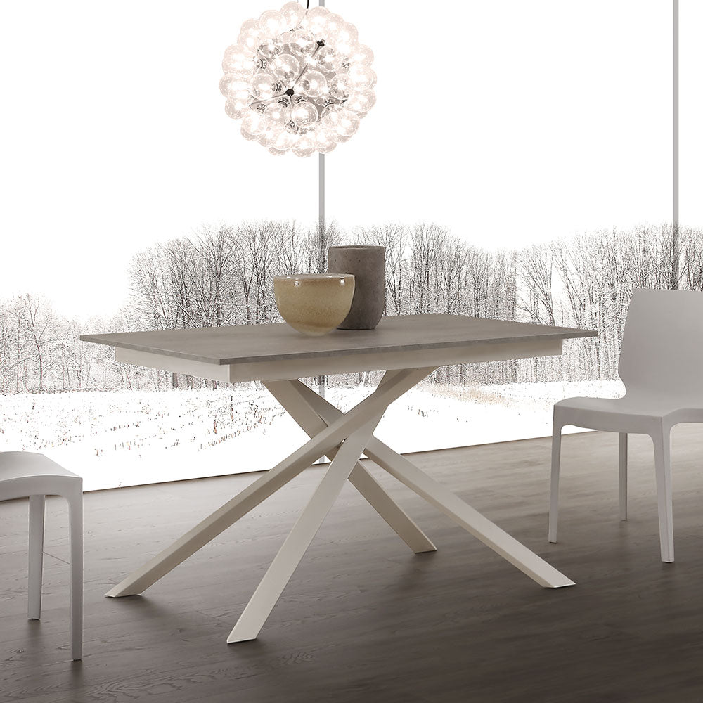 Mini Cairo - Tavolo da cucina moderno allungabile cm 130/190x80x75h - vari colori - immagine 2