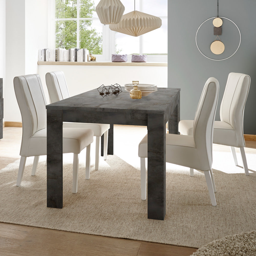 Indis - Tavolo da pranzo moderno allungabile finitura ossido - varie misure