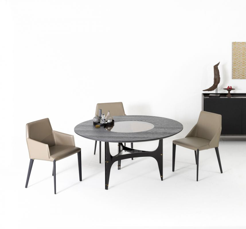 Universe Ring - Tavolo rotondo Bontempi con piano centrale incassato e girevole cm Ø 180x75h - vari colori