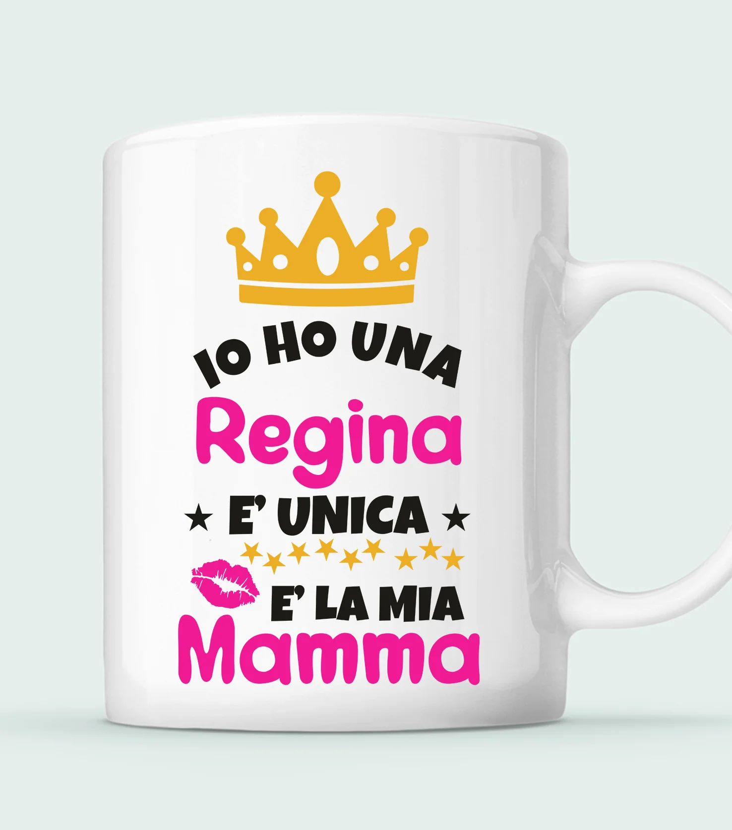 Tazza Regalo Festa della Mamma Mug in ceramica Mamma Io ho una regina, è unica, è la mia mamma - immagine 3