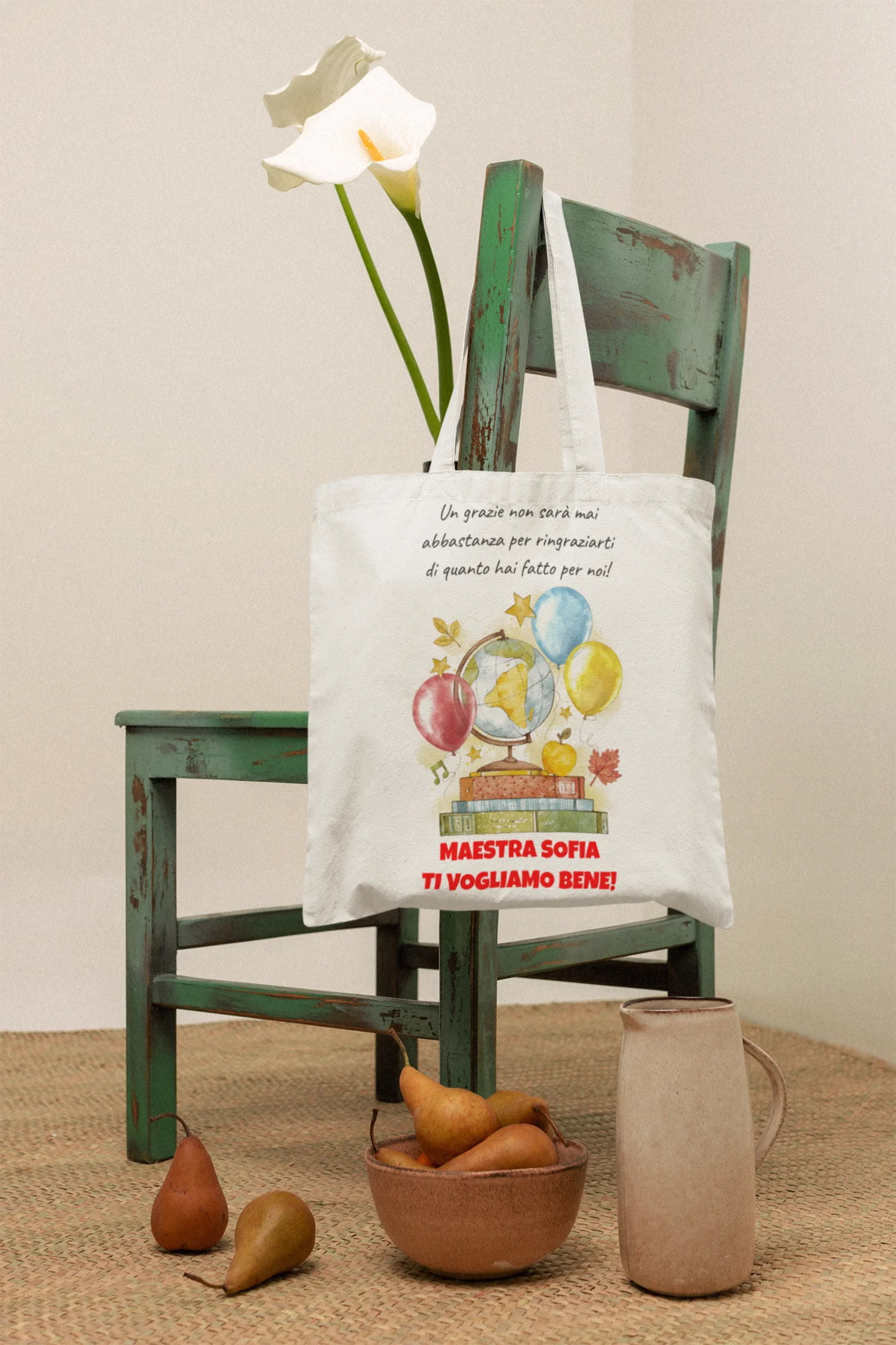 Shopping Bag Maestra Personalizzabile Ti vogliamo bene Un grazie non sarà mai abbastanza Regalo Maestra fine anno - immagine 2