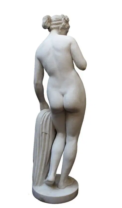 Scultura in marmo raffigurante Venere con mela, da Thorvaldsen, XIX secolo - immagine 2