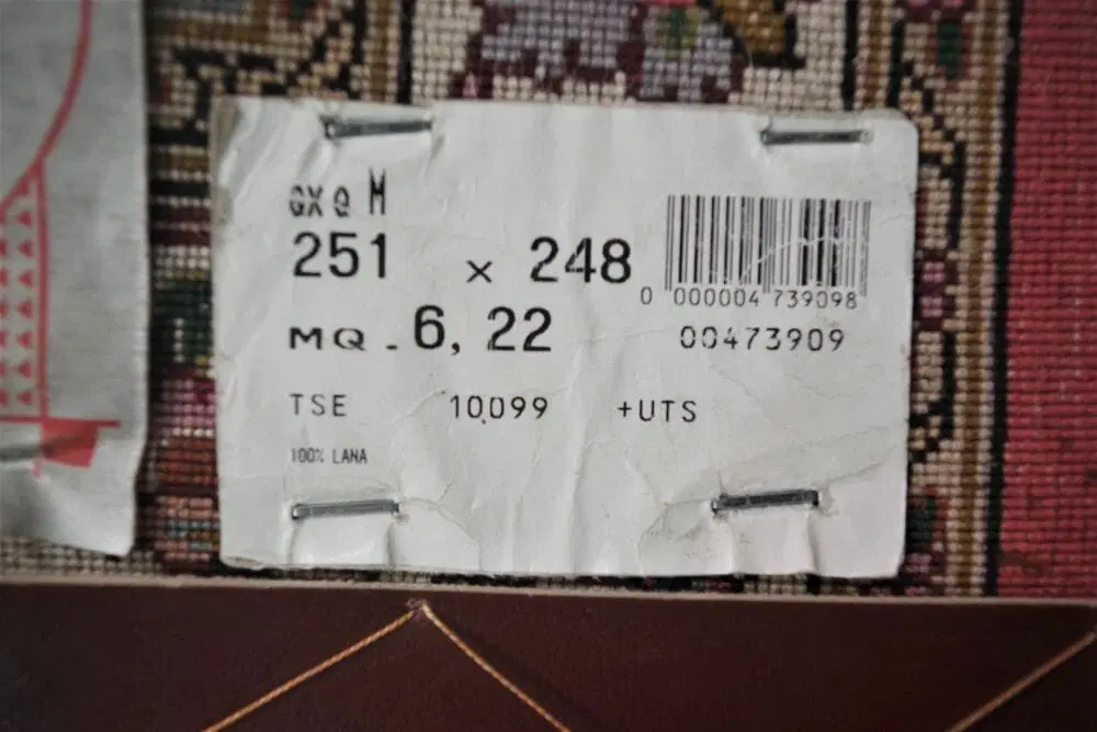 Tappeto mediorientale tabriz fine annodato a mano con frange, anni 2000 - immagine 7