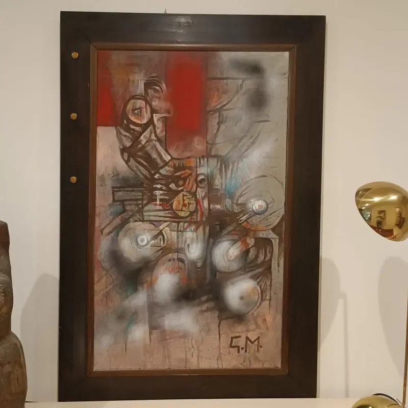 Pittura Brutalista anni ’60/70 :Olio su tela