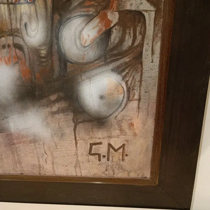 Pittura Brutalista anni ’60/70 :Olio su tela - immagine 2