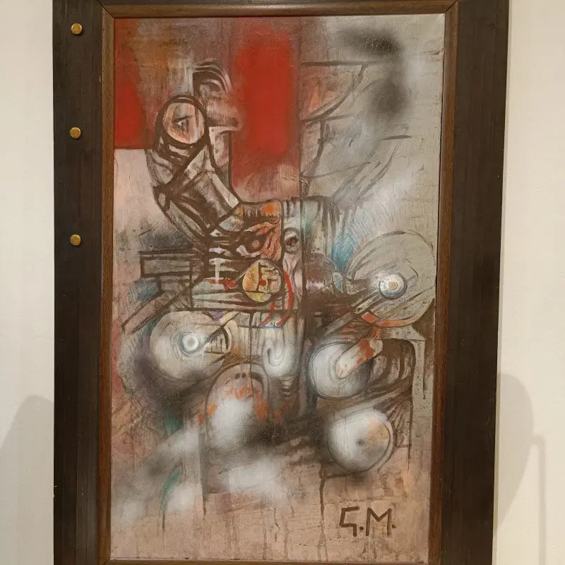 Pittura Brutalista anni ’60/70 :Olio su tela - immagine 3