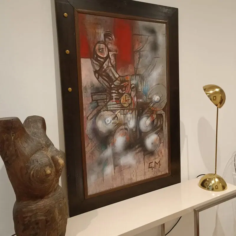 Pittura Brutalista anni ’60/70 :Olio su tela - immagine 4