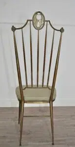 Mid-Century Hollywood Regency Style Brass Sedia laterale - immagine 2