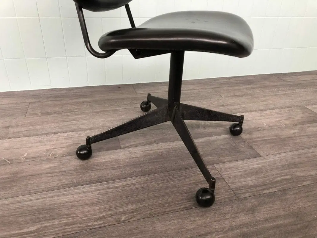 Sedia Da Ufficio OLIVETTI ARREDAMENTI METALLICI Anni 60 - immagine 5