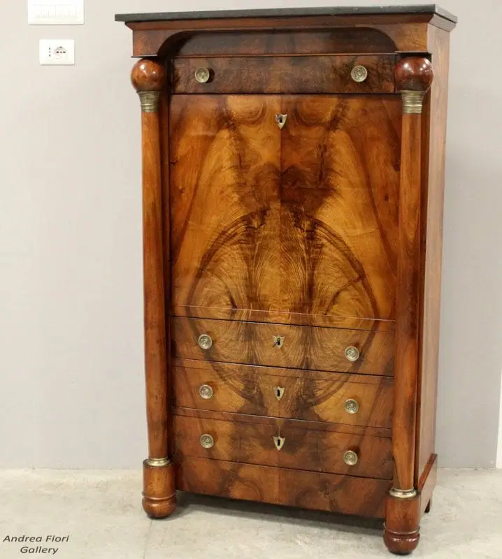 Antico Secretaire Impero in noce 19°secolo