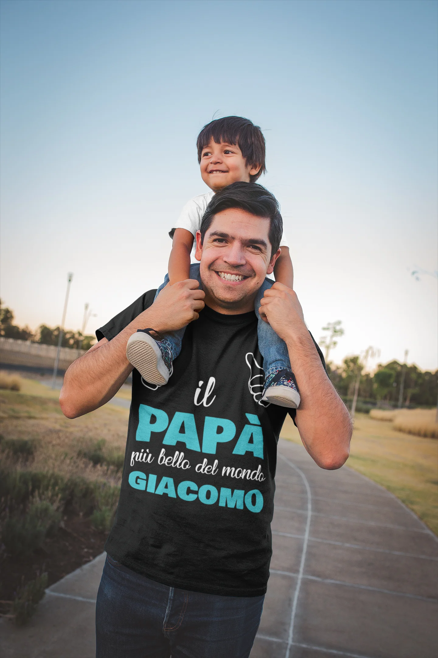 Maglietta Papà Personalizzabile T-Shirt Festa del Papà Il Papà più bello del mondo personalizzata con nome regalo papà - immagine 4