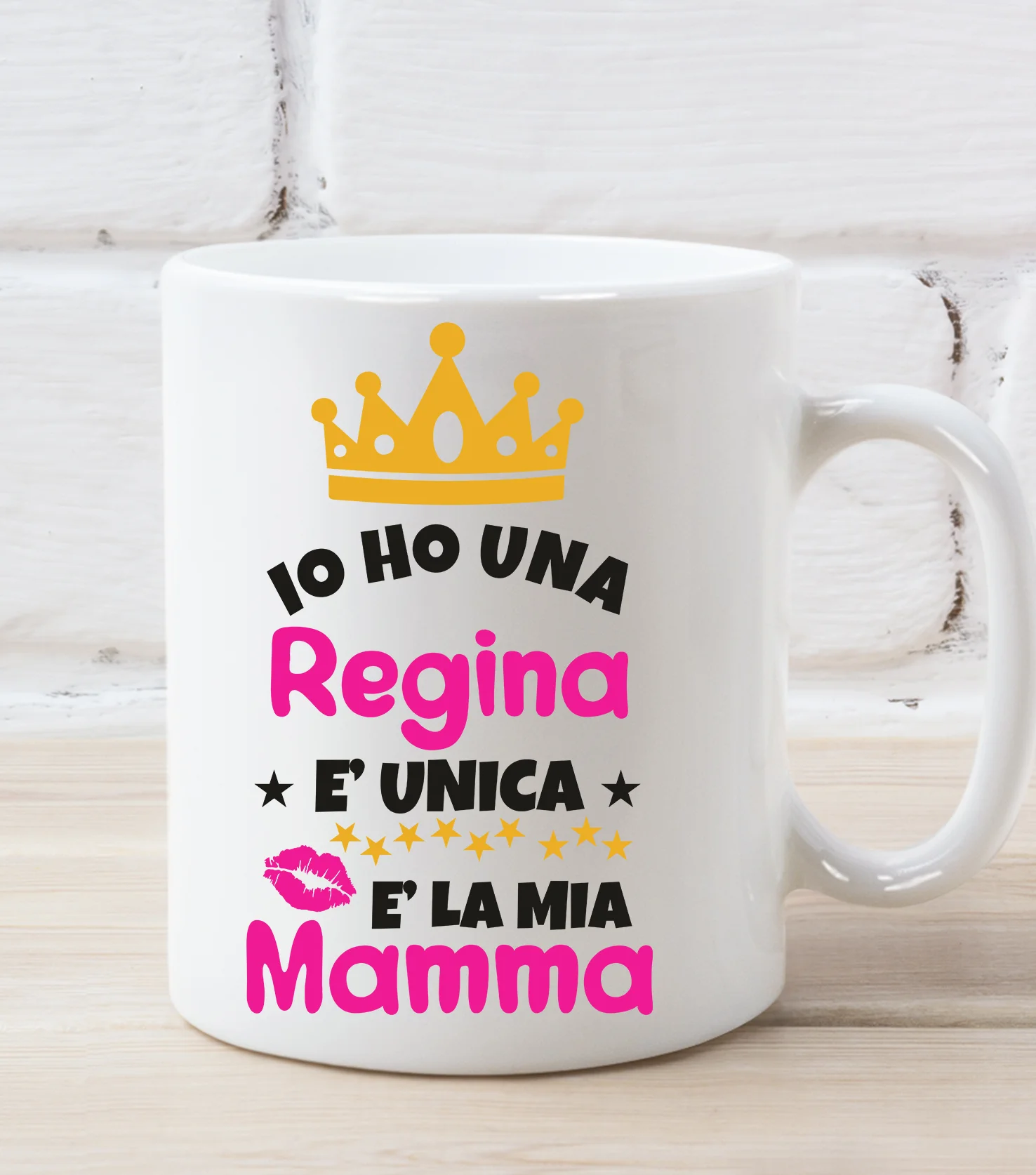 Tazza Regalo Festa della Mamma Mug in ceramica Mamma Io ho una regina, è unica, è la mia mamma - immagine 4