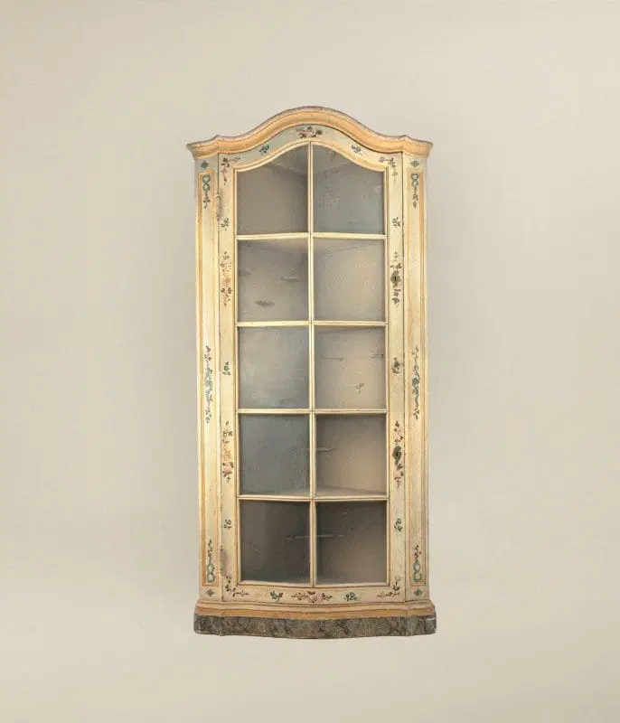 Grande angoliera in legno laccato Genova XVIII secolo