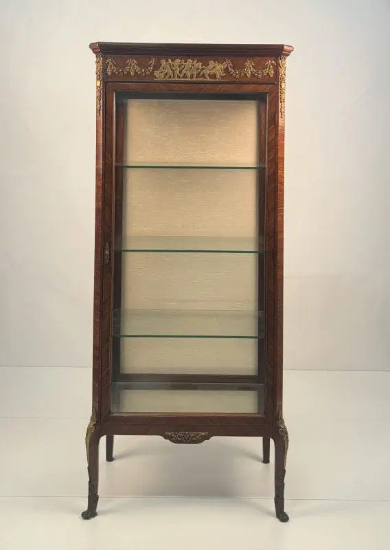 Vetrina impiallacciata in bois de rose Francia fine XIX inizi del XX secolo - immagine 8