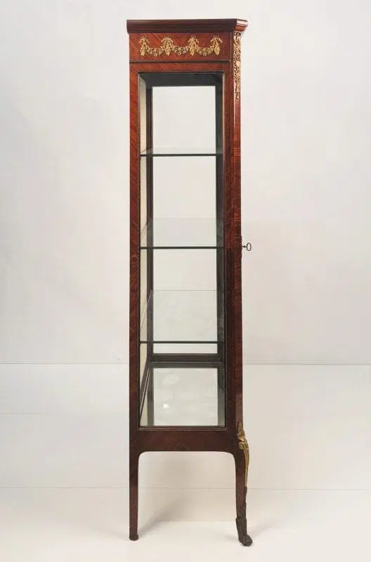 Vetrina impiallacciata in bois de rose Francia fine XIX inizi del XX secolo - immagine 7