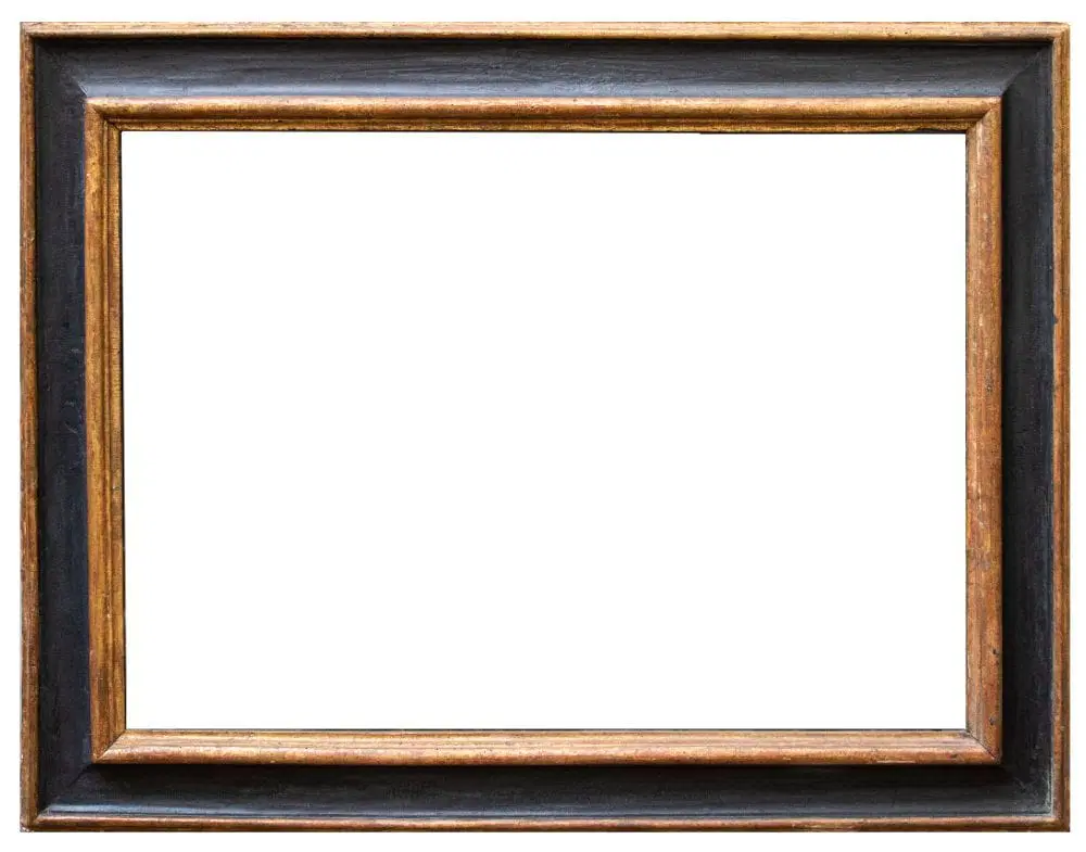 Cornice in legno policromo e dorato del XVIII secolo