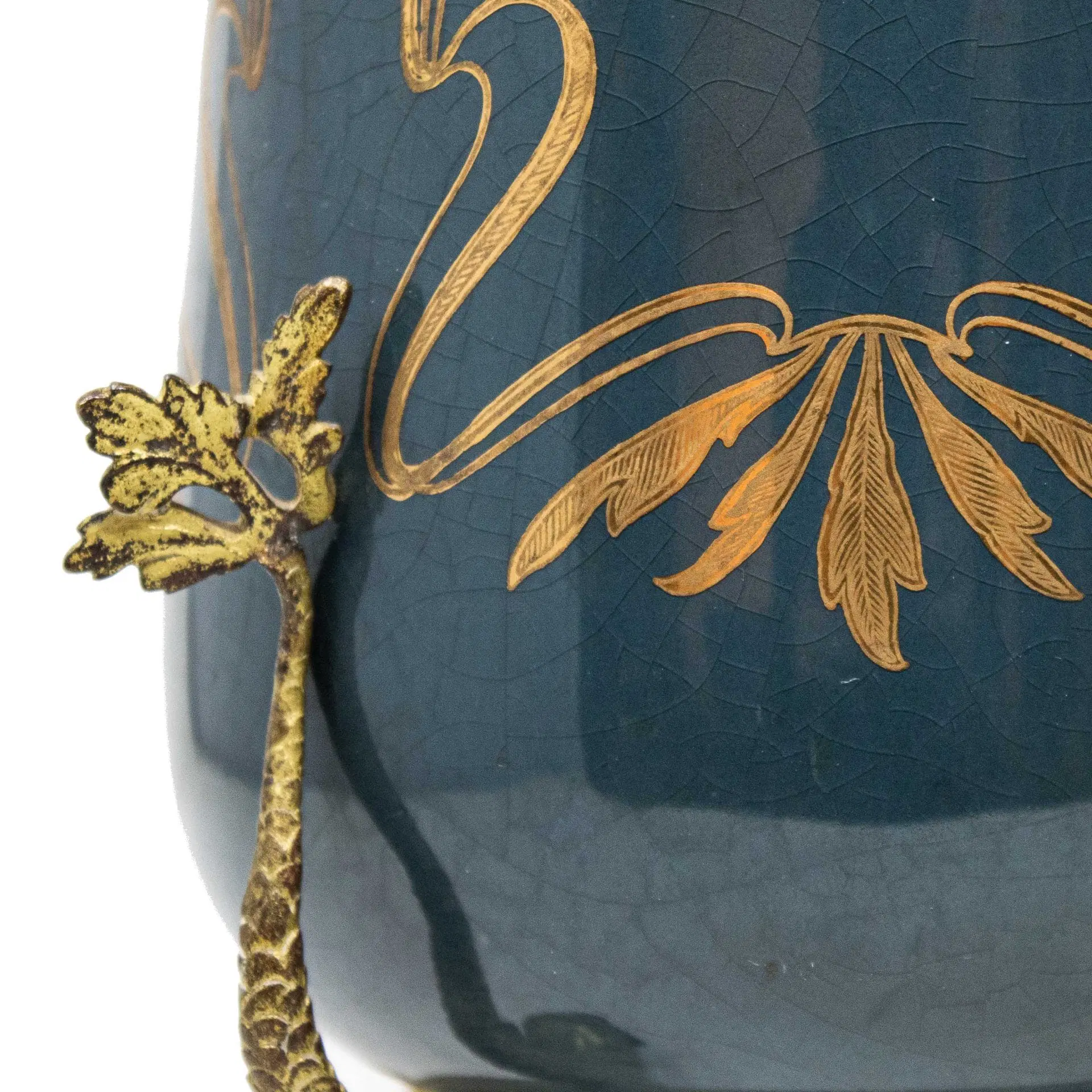 XIX secolo, Coppia di vasi Liberty in ceramica - immagine 5