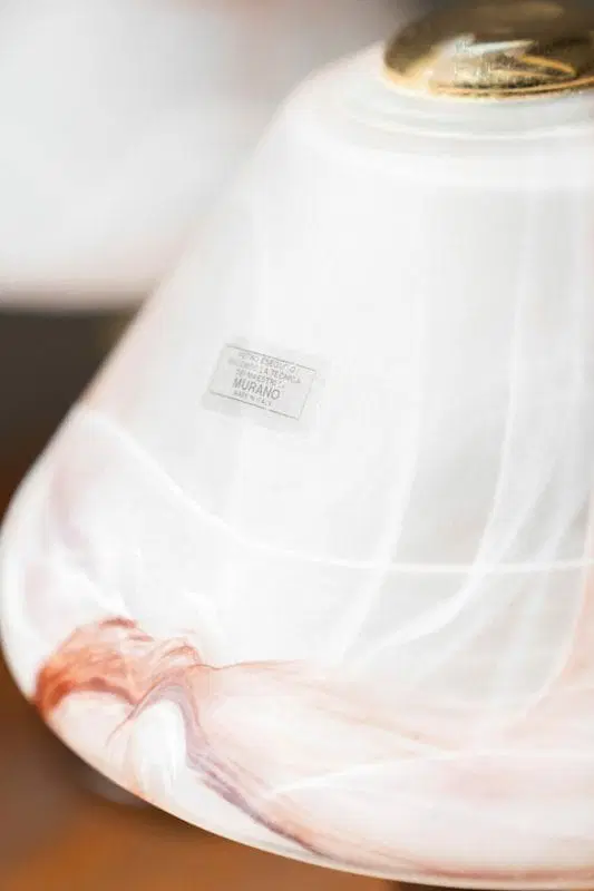 Lampade da tavolo a fungo in vetro di Murano, 1970s, Set Di 2 - immagine 4