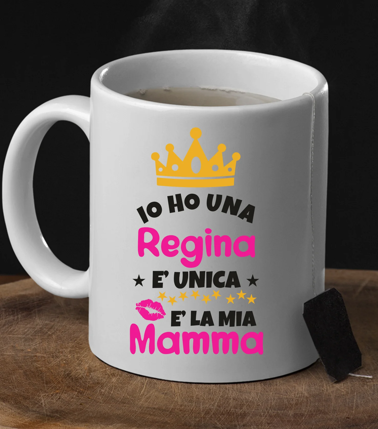 Tazza Regalo Festa della Mamma Mug in ceramica Mamma Io ho una regina, è unica, è la mia mamma - immagine 5
