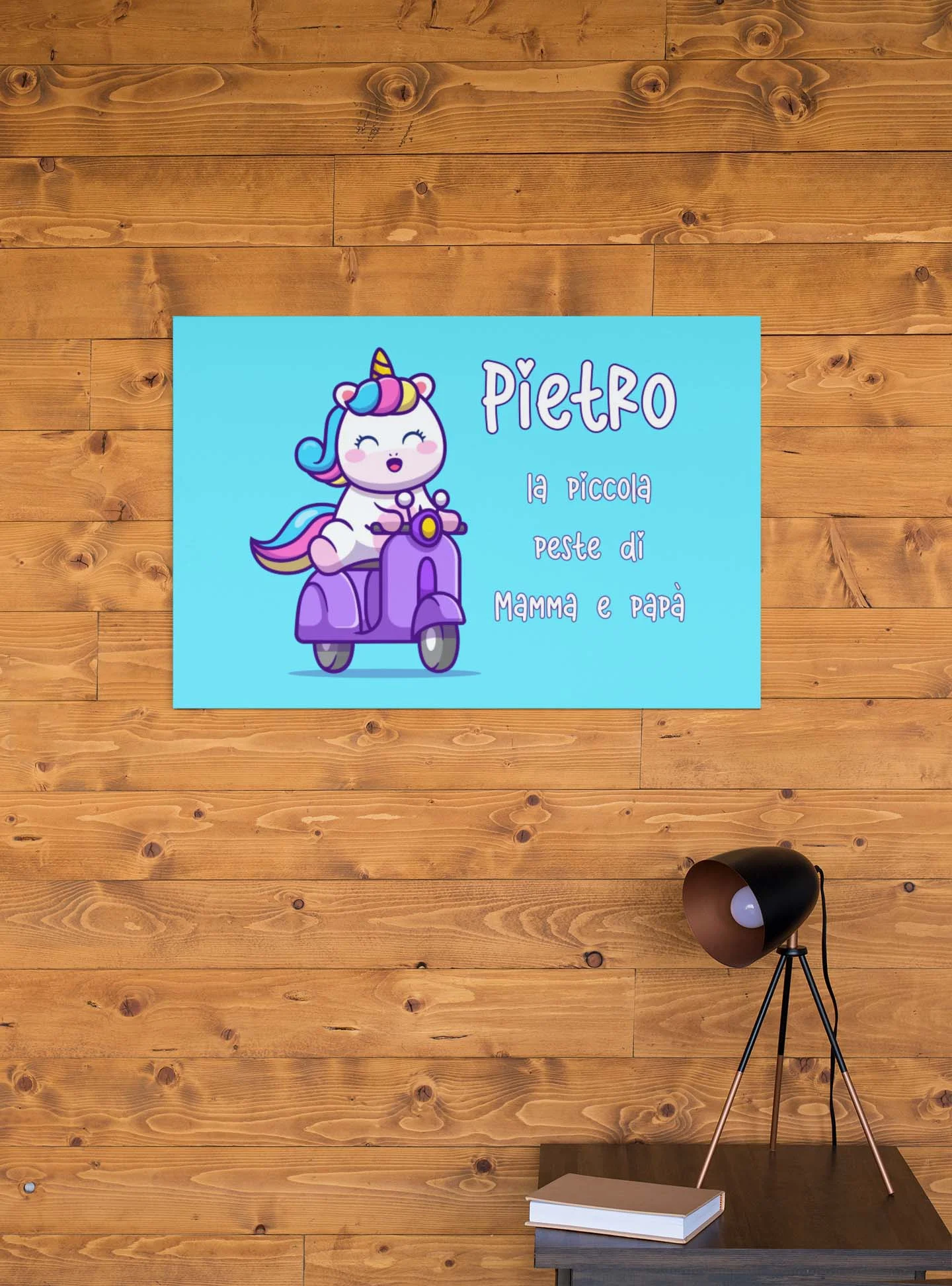 Quadro Tela Pittorica Canvas PERSONALIZZABILE col nome del tuo bimbo o della tua bimba – la piccola peste di mamma e papà – Disponibile nei formati 50×70 cm e 35×50 cm - immagine 5