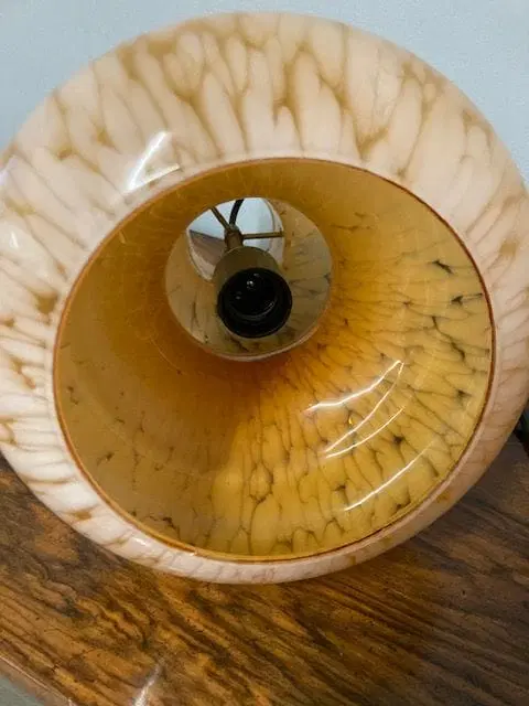 Lampadario Murano sospensione colore Salmone anni 70 - immagine 3