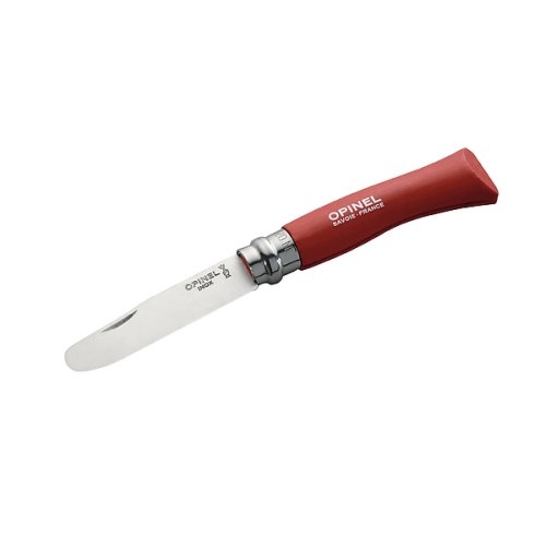 Opinel coltello bambino inox n°7 punta tonda rosso - immagine 3