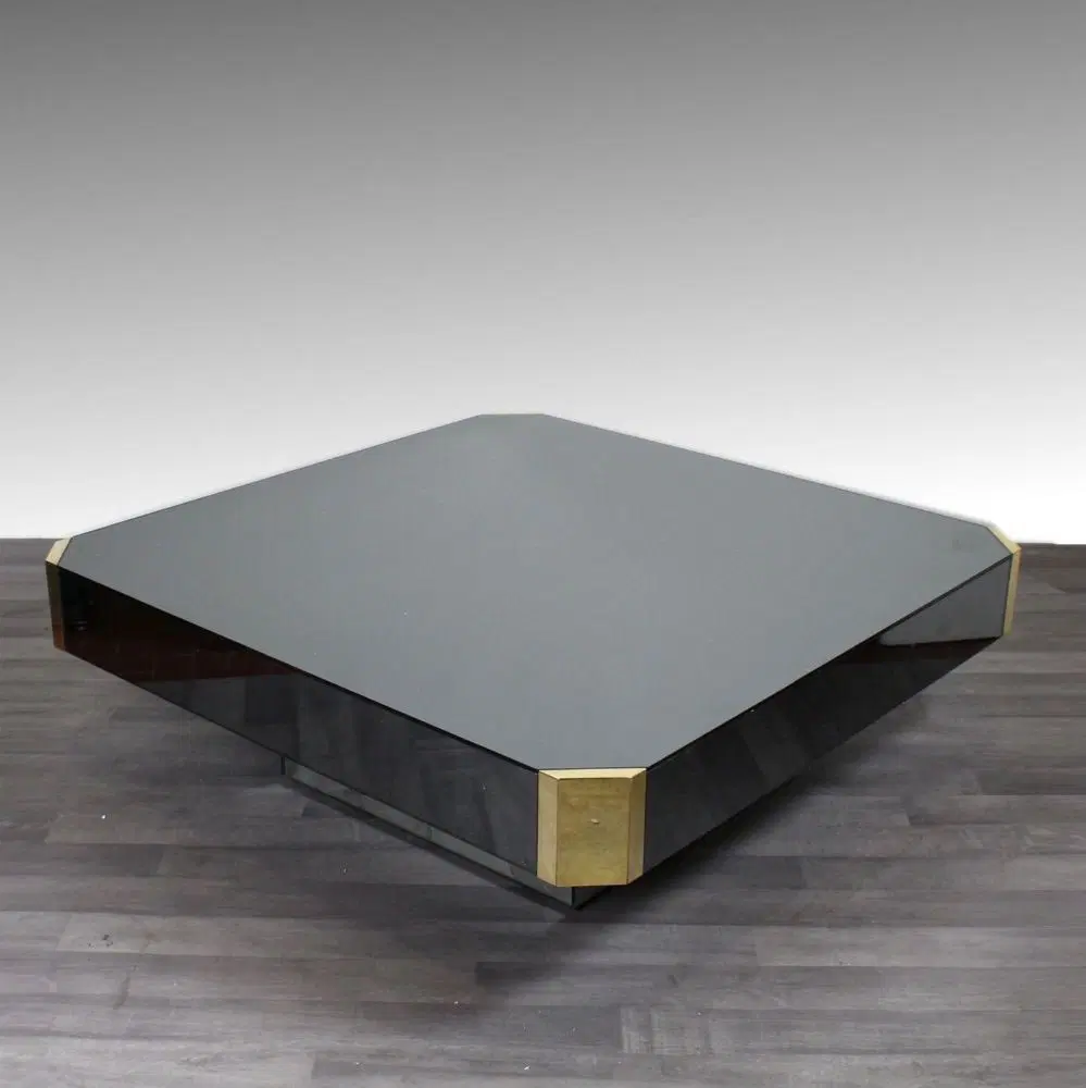 Coffe table vetro fumè stile Willy Rizzo anni’70