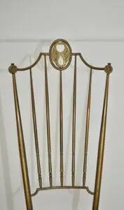Mid-Century Hollywood Regency Style Brass Sedia laterale - immagine 3