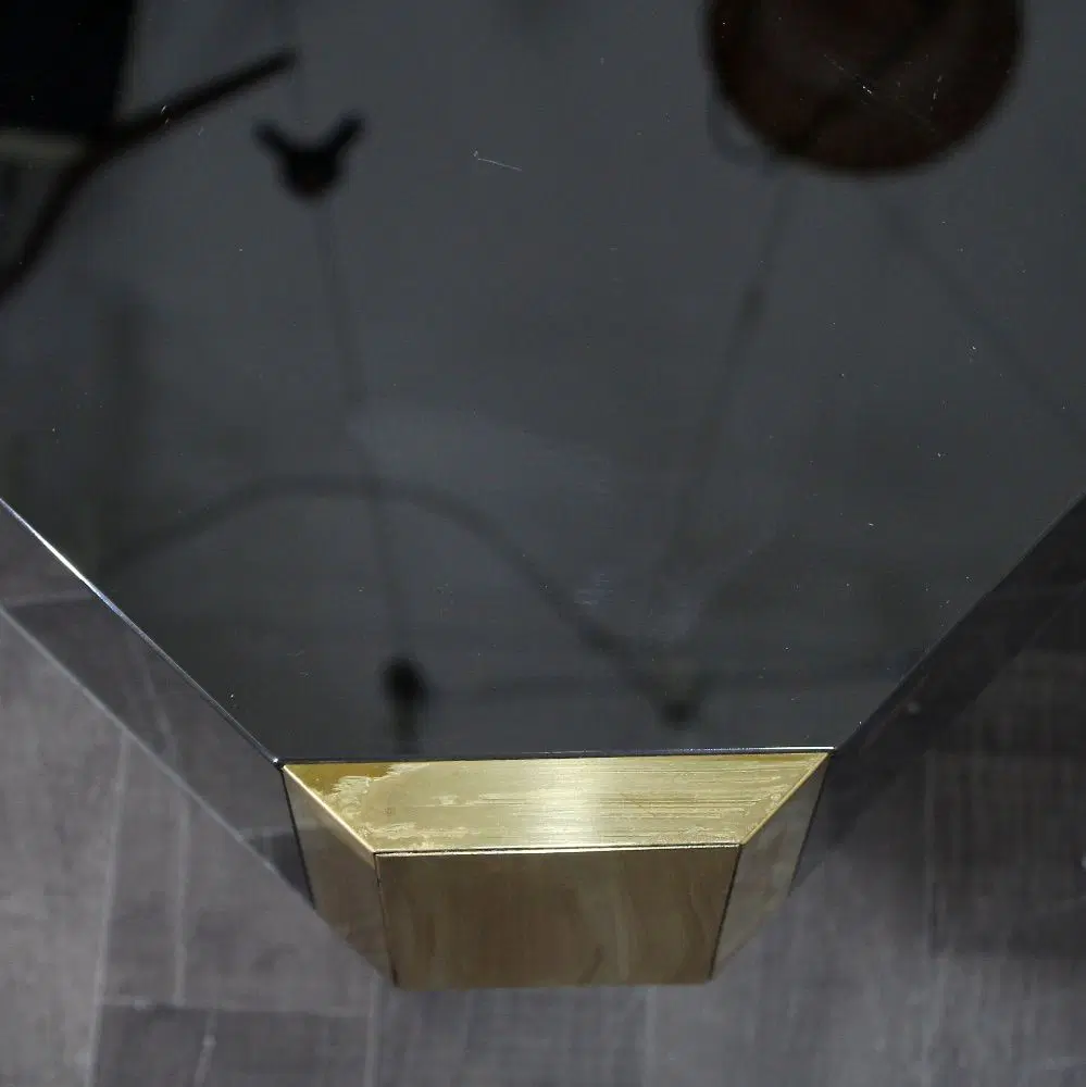 Coffe table vetro fumè stile Willy Rizzo anni’70 - immagine 5