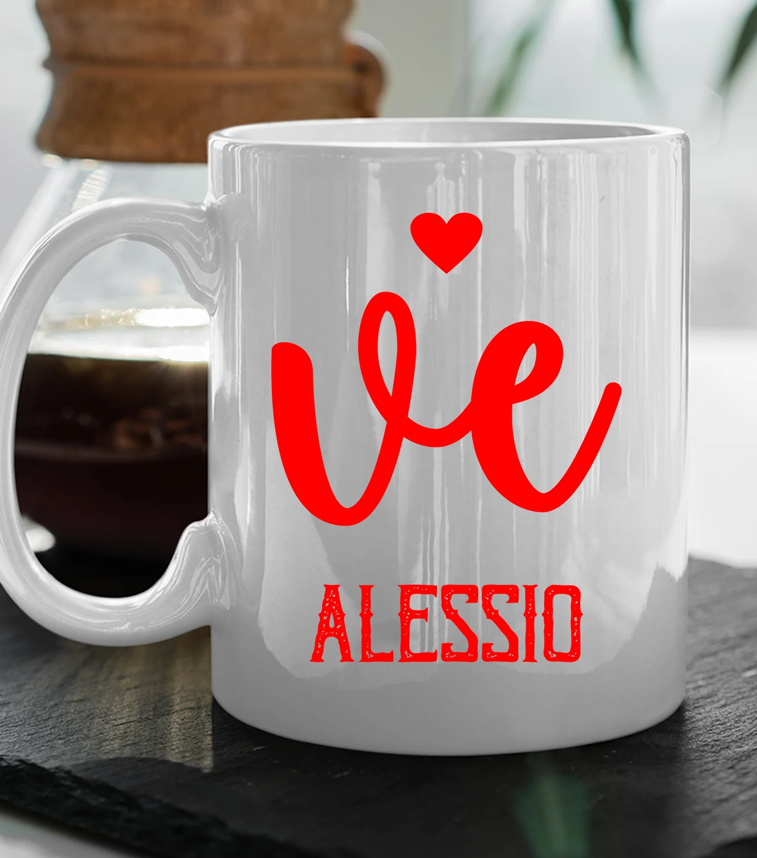 Coppia Tazze Mug Sanvalentino Personalizzabile Love Personalizza con nome Amore Innamorati Fidanzati Regalo Lui e Lei - immagine 5