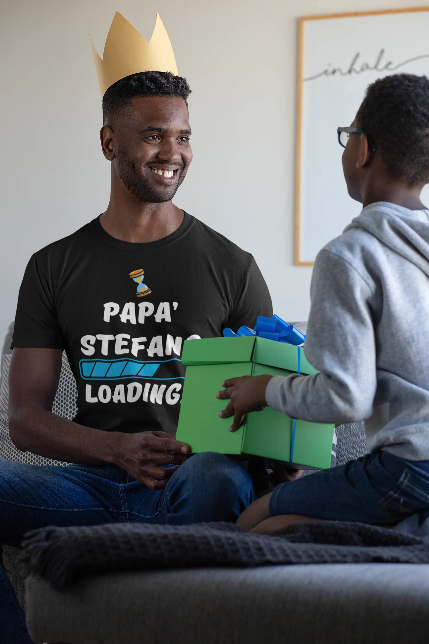 Maglietta Papà Personalizzabile con nome Festa del Papà Loading personalizzata t-shirt divertente Idea regalo papà - immagine 5