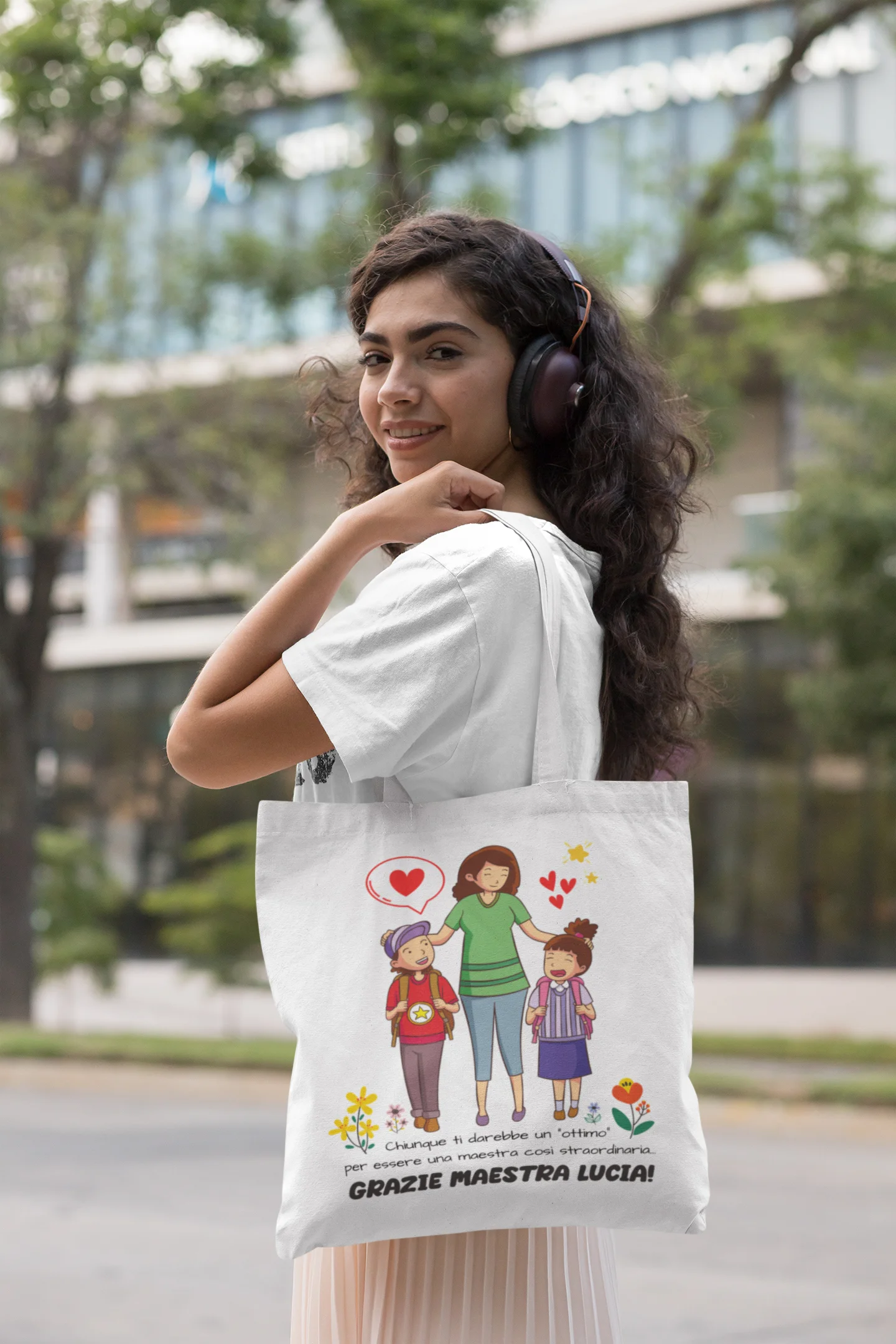 Shopping Bag Maestra Personalizzabile con Nome maestra, Nomi Alunni e Classe Grazie Maestra Regalo Maestra fine Anno - immagine 5