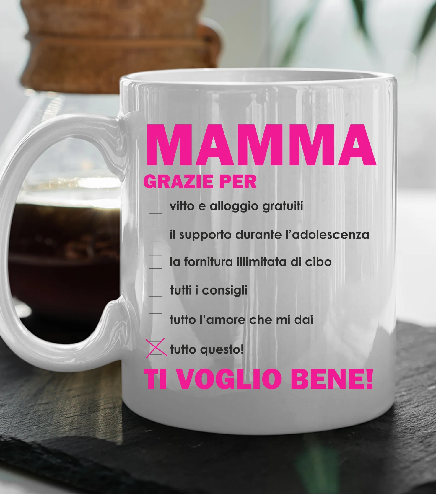 Tazza Mamma grazie per tutto questo! Regalo Mamma Festa della Mamma Mug in Ceramica - immagine 6