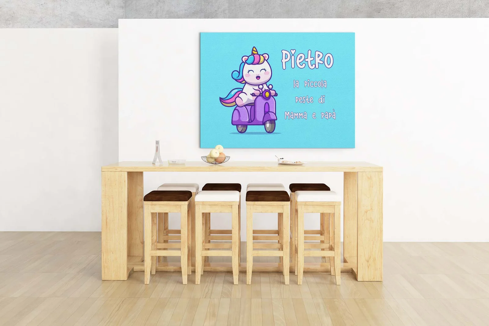Quadro Tela Pittorica Canvas PERSONALIZZABILE col nome del tuo bimbo o della tua bimba – la piccola peste di mamma e papà – Disponibile nei formati 50×70 cm e 35×50 cm - immagine 6