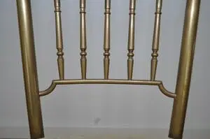Mid-Century Hollywood Regency Style Brass Sedia laterale - immagine 5