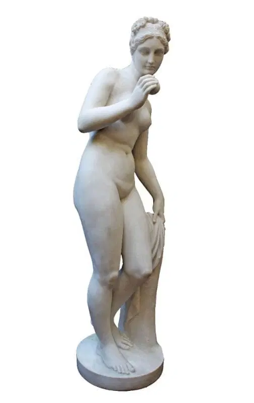 Scultura in marmo raffigurante Venere con mela, da Thorvaldsen, XIX secolo