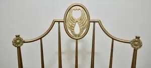 Mid-Century Hollywood Regency Style Brass Sedia laterale - immagine 4