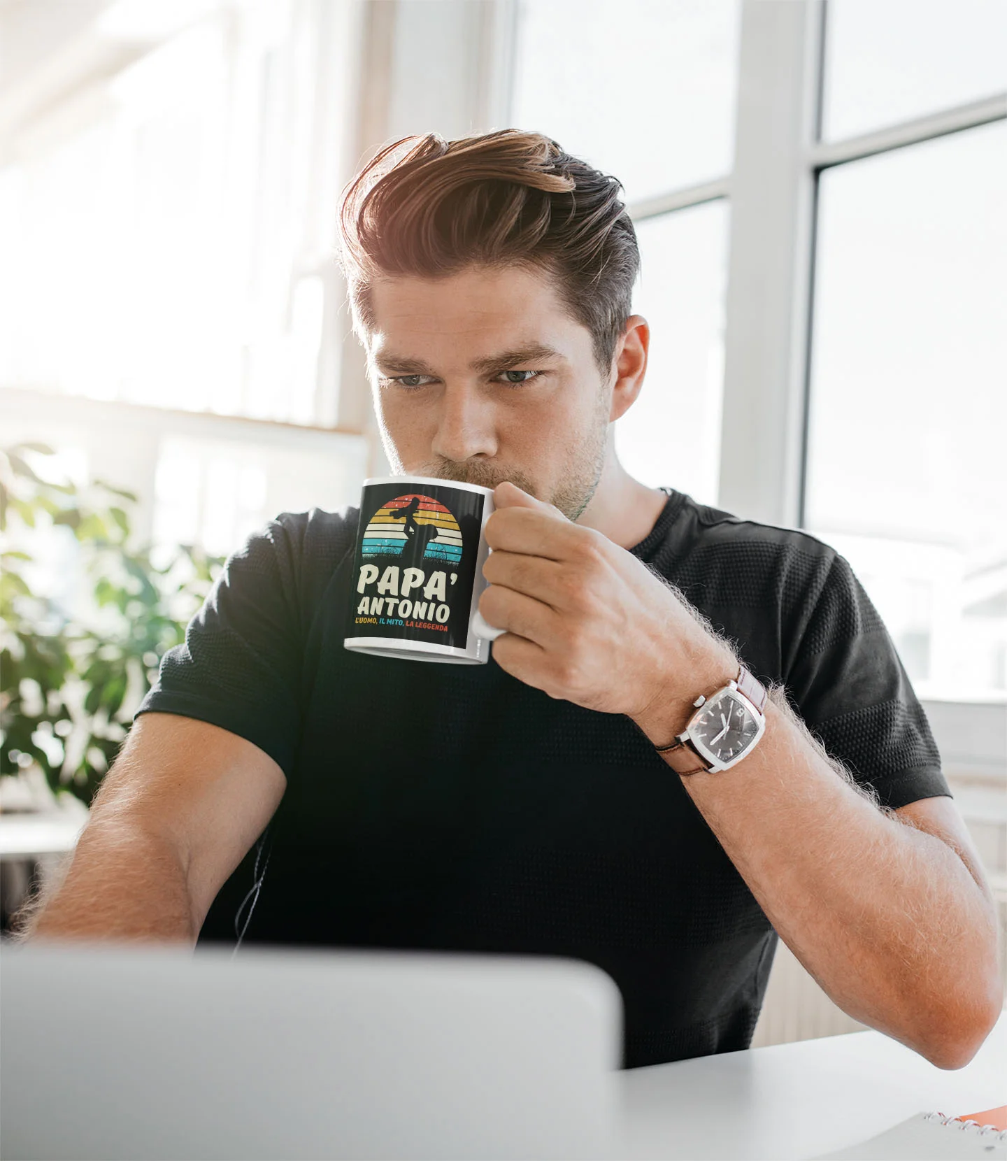 Tazza Papà Personalizzabile Festa del Papà L’Uomo, il Mito, la Leggenda personalizzata con nome regalo papà Mug 11Oz - immagine 6