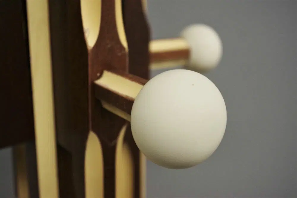 Appendiabiti a colonna in legno nello stile di Carlo de Carli, 1965 - immagine 4