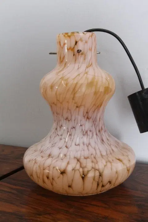 Lampadario Murano sospensione colore Salmone anni 70 - immagine 7