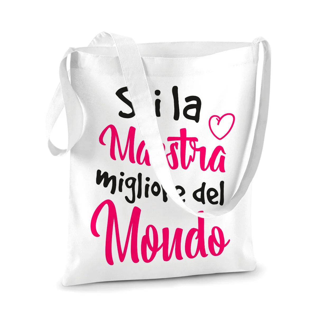 Shopping Bag Maestra Regalo Maestra Sei la maestra migliore del mondo Regalo Maestra fine Anno Scolastico - immagine 3