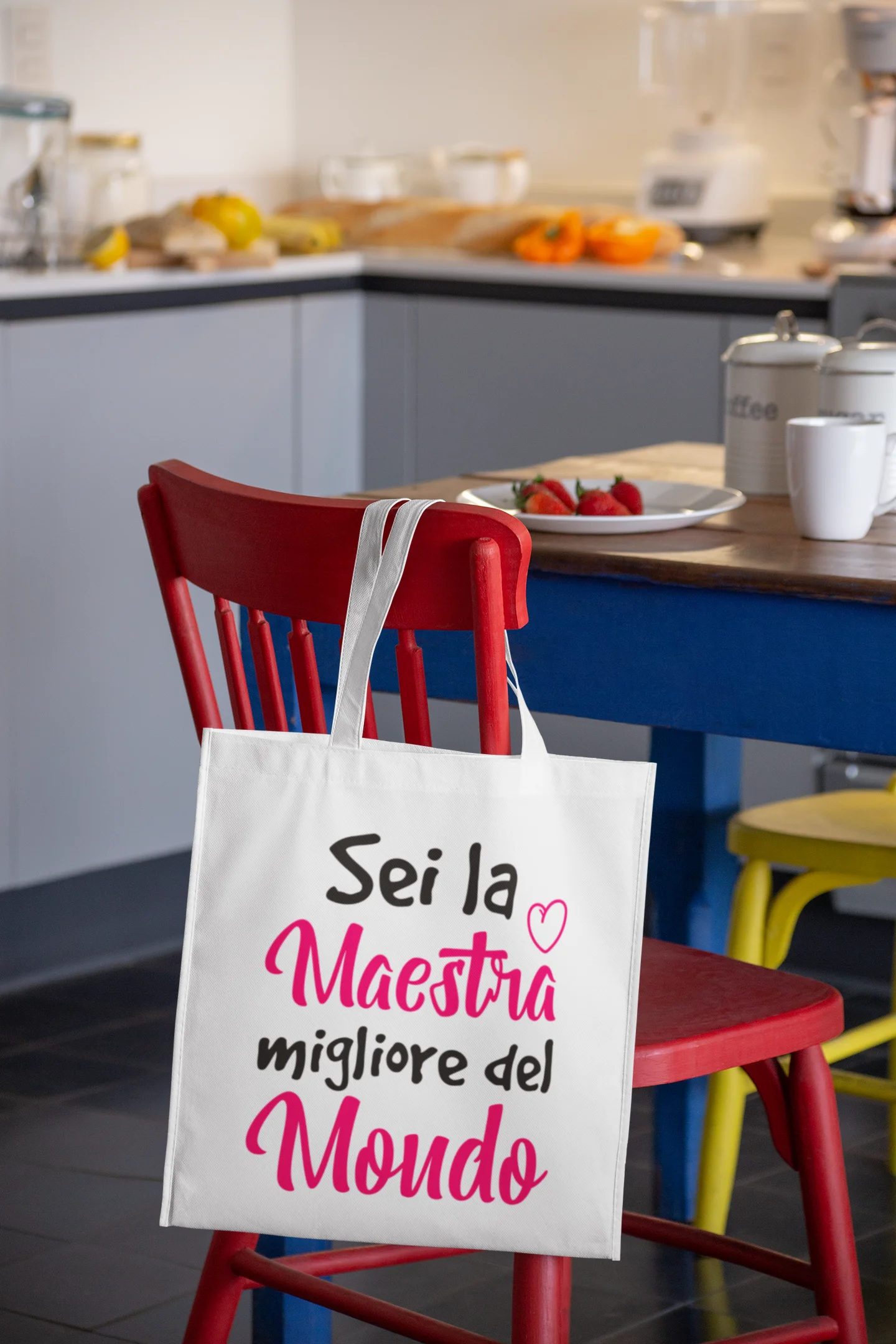 Shopping Bag Maestra Regalo Maestra Sei la maestra migliore del mondo Regalo Maestra fine Anno Scolastico - immagine 4